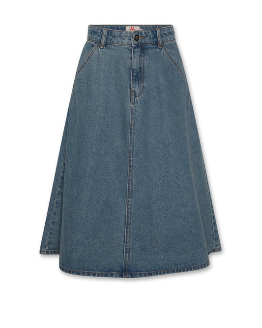AO76 BLUE WASH DENIM SKIRT