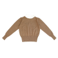 COCO BLANC MOCHA RUFFLE COLLAR SWEATER