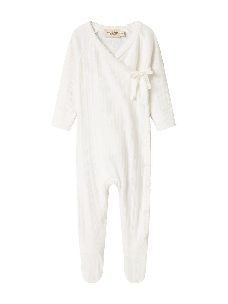 MARMAR COPENHAGEN WHITE RIBBED WRAP FOOTIE