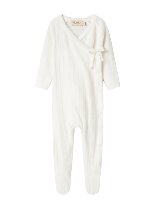 MARMAR COPENHAGEN WHITE RIBBED WRAP FOOTIE