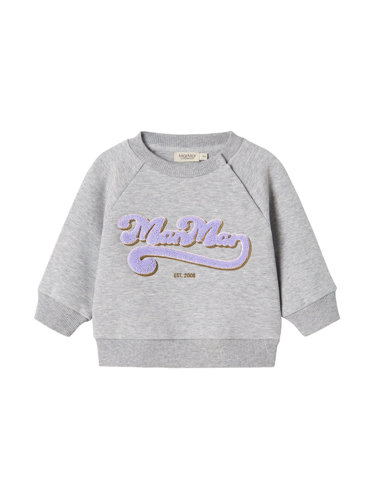 MARMAR COPENHAGEN GREY/PURPLE LOGO SWEATSHIRT