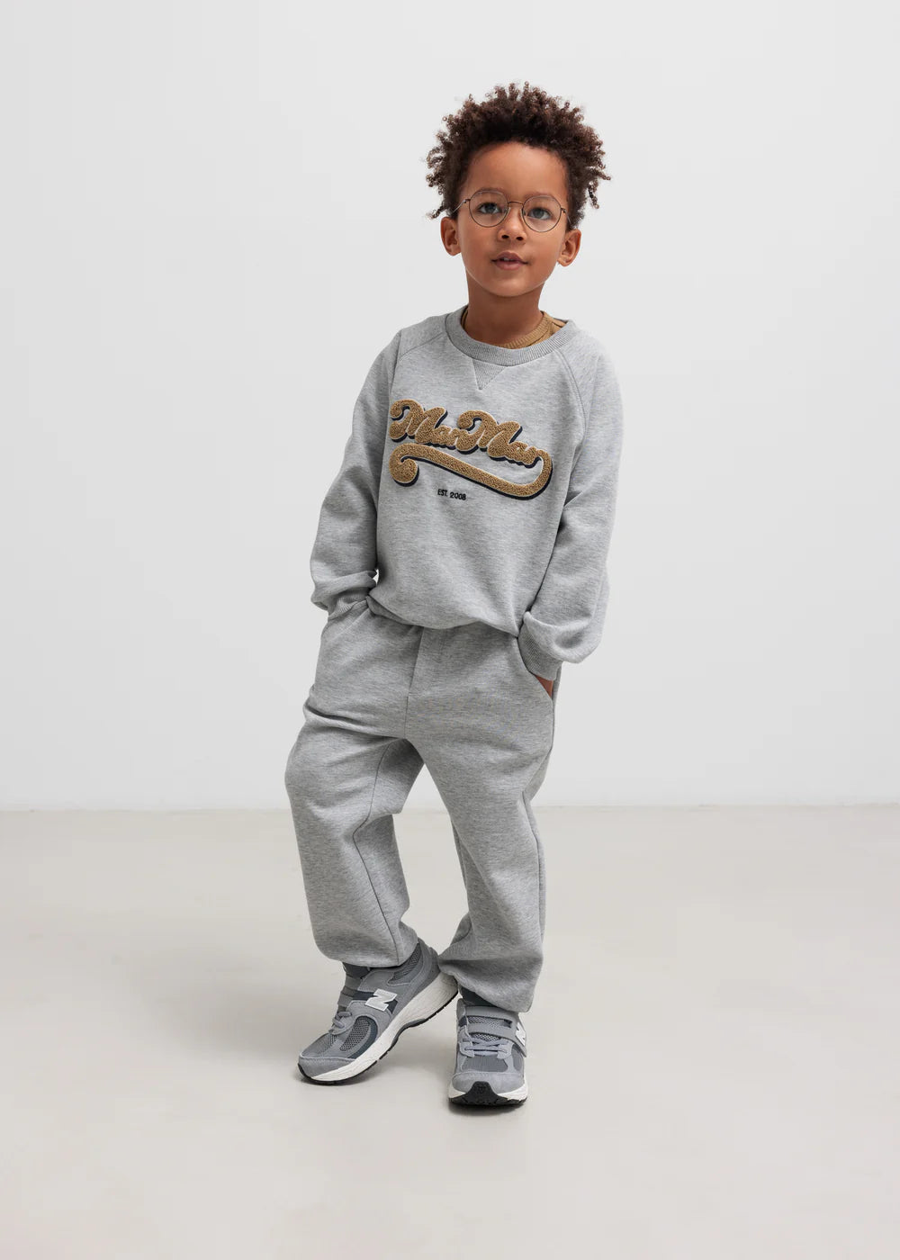 MARMAR COPENHAGEN GREY/BROWN LOGO SWEATSHIRT