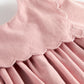 MARMAR COPENHAGEN PINK SCALLOP TRIM POCKET DRESS