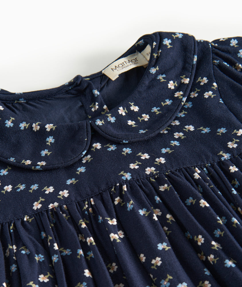 MARMAR COPENHAGEN NAVY FRENCH FLOWER COLLAR DRESS