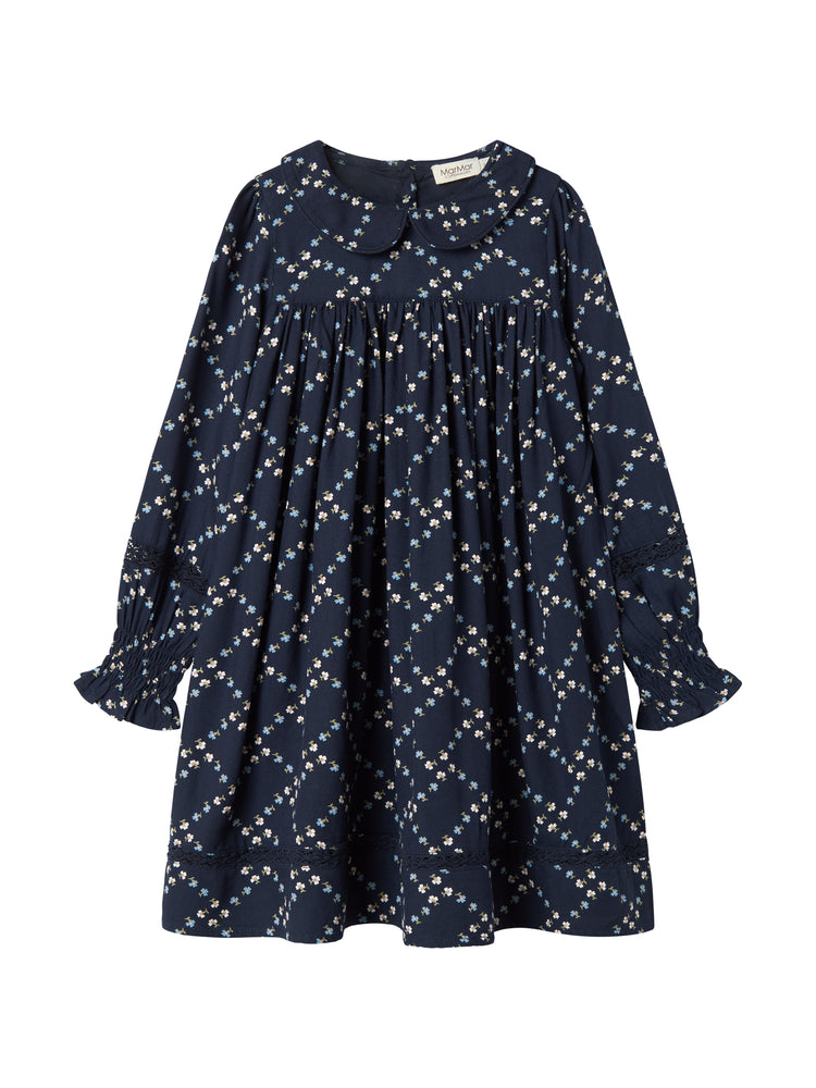 MARMAR COPENHAGEN NAVY FRENCH FLOWER COLLAR DRESS