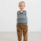 MARMAR COPENHAGEN BLUE FAIR ISLE KNIT VEST