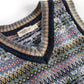 MARMAR COPENHAGEN BLUE FAIR ISLE KNIT VEST