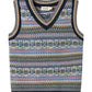 MARMAR COPENHAGEN BLUE FAIR ISLE KNIT VEST