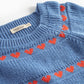 MARMAR COPENHAGEN BLUE HEART STRIPE KNIT SWEATER