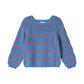 MARMAR COPENHAGEN BLUE HEART STRIPE KNIT SWEATER