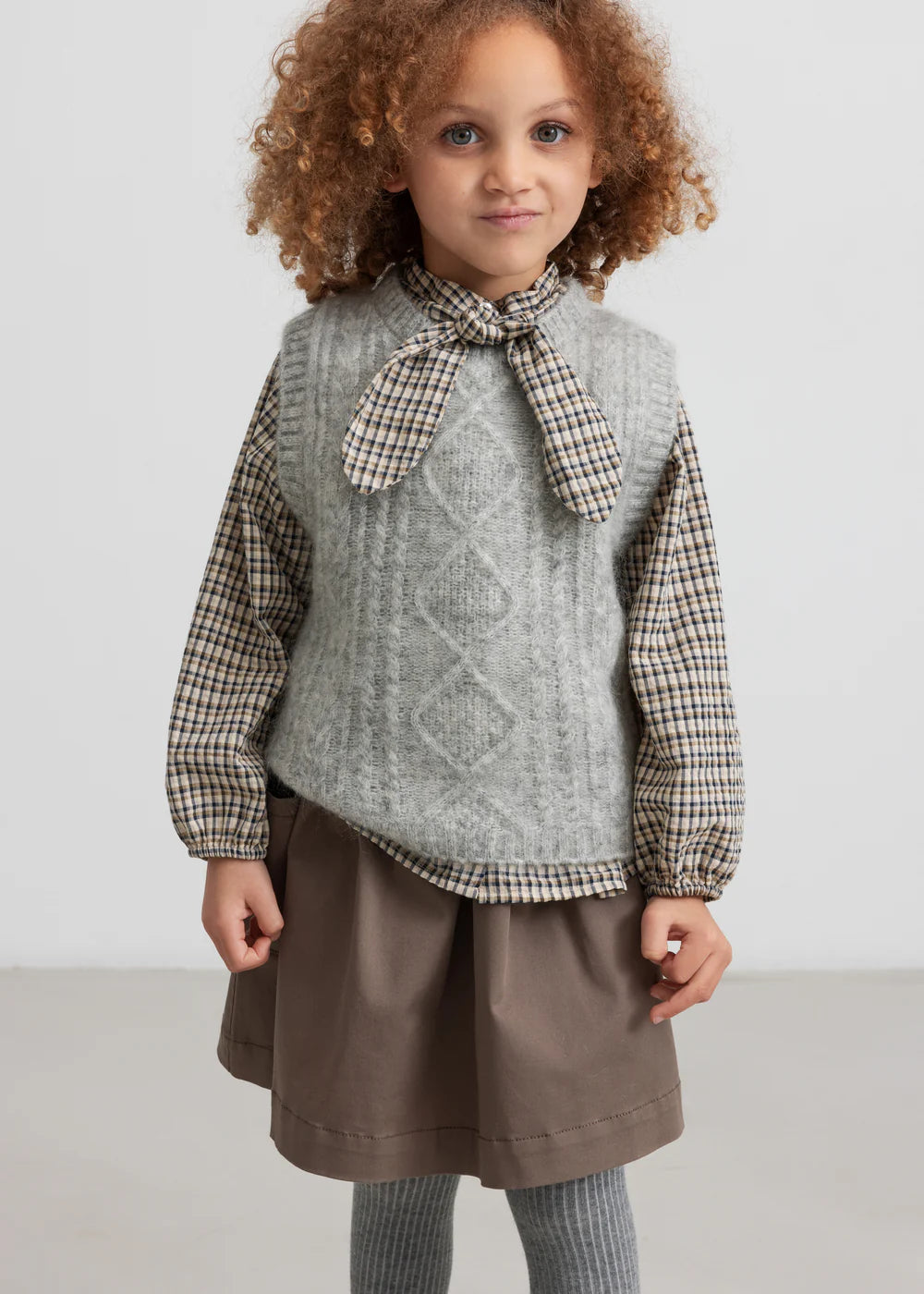 MARMAR COPENHAGEN ECRU DESIGN KNIT VEST
