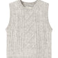 MARMAR COPENHAGEN ECRU DESIGN KNIT VEST