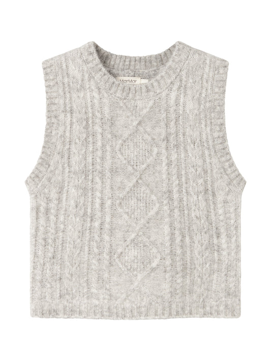 MARMAR COPENHAGEN ECRU DESIGN KNIT VEST