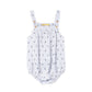 LE BOURDON BLUE ANCHOR PRINT SEERSUCKER ROMPER