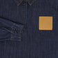 VALENTINA DENIM LEATHER POCKET SHIRT