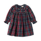 MARMAR COPENHAGEN GREEN/RED PLAID COLLAR DRESS