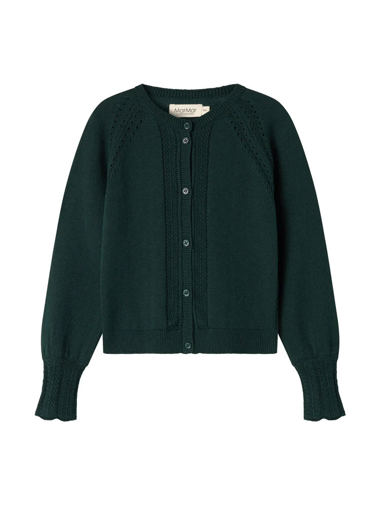 MARMAR COPENHAGEN GREEN BUTTON CARDIGAN