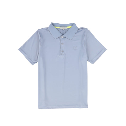 BACE COLLECTION DUSTY BLUE SS LOGO POLO