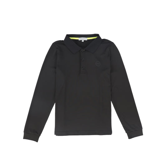 BACE COLLECTION BLACK LS LOGO POLO