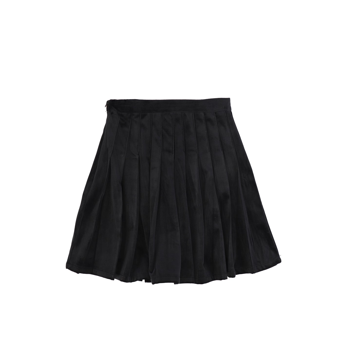 KLAI BLACK VELVET PLEAT SKIRT