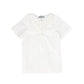 BACE COLLECTION WHITE LINEN SAILOR COLLAR SS SHIRT