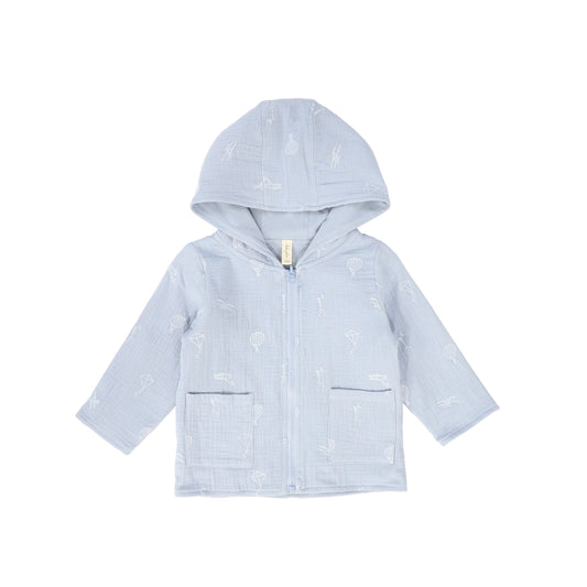 BEBE JOLEE BLUE HOT AIR BALLOON JACKET