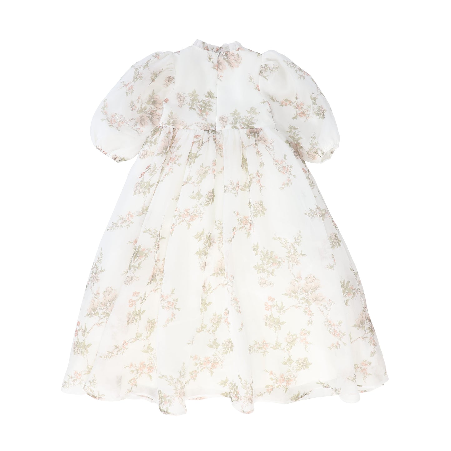 FRANCESCA GUILIANO FLORAL ORGANZA HIGH WAISTED GOWN