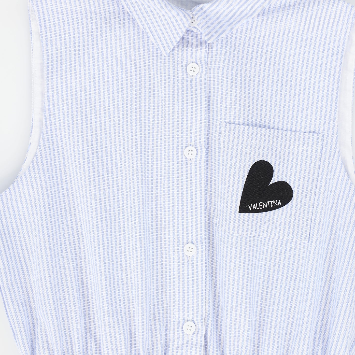 VALENTINA BLUE STRIPE LOGO COLLAR JUMPER [FINAL SALE]