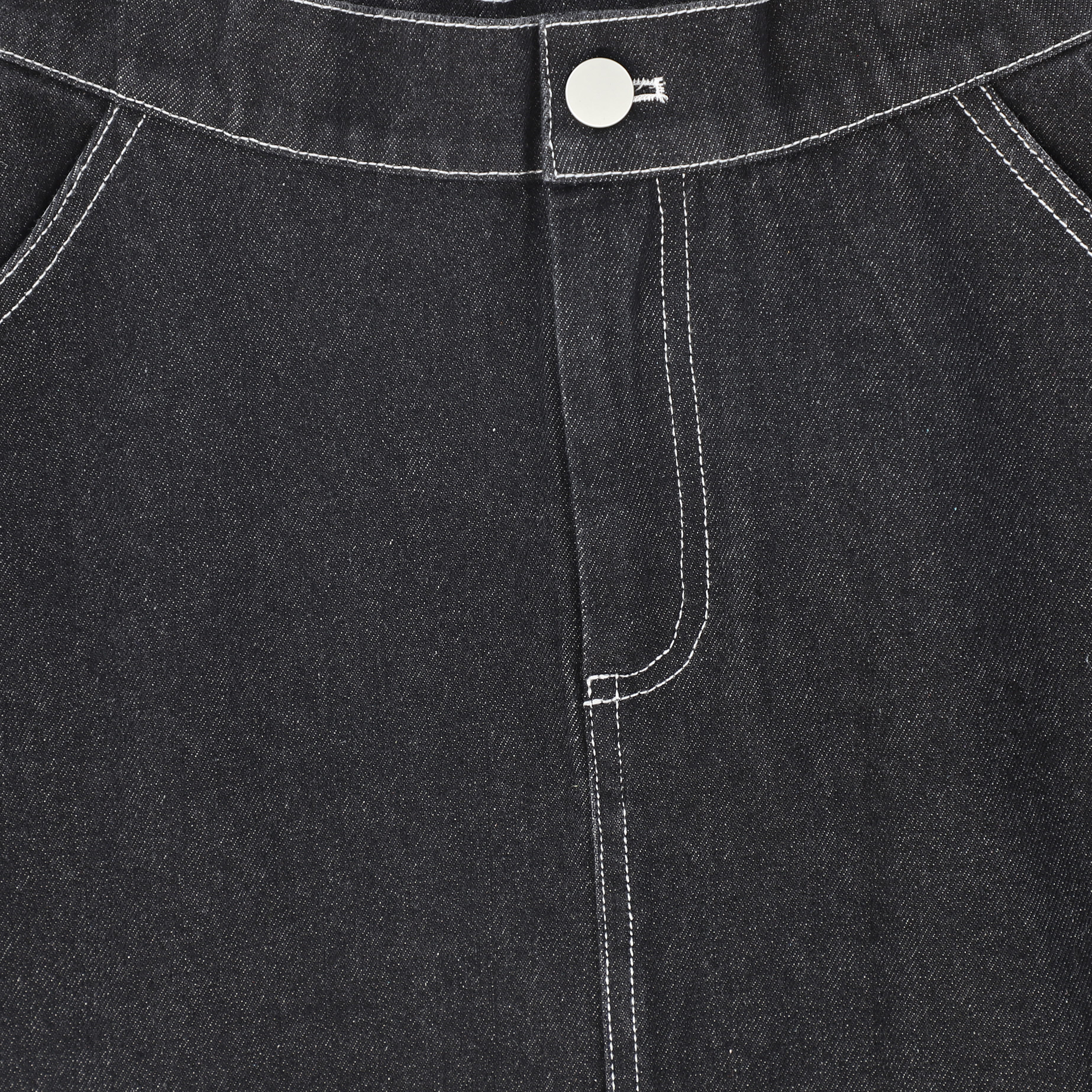VALENTINA BLACK DENIM FLY FRONT DENIM SKIRT [FINAL SALE] – Luibelle