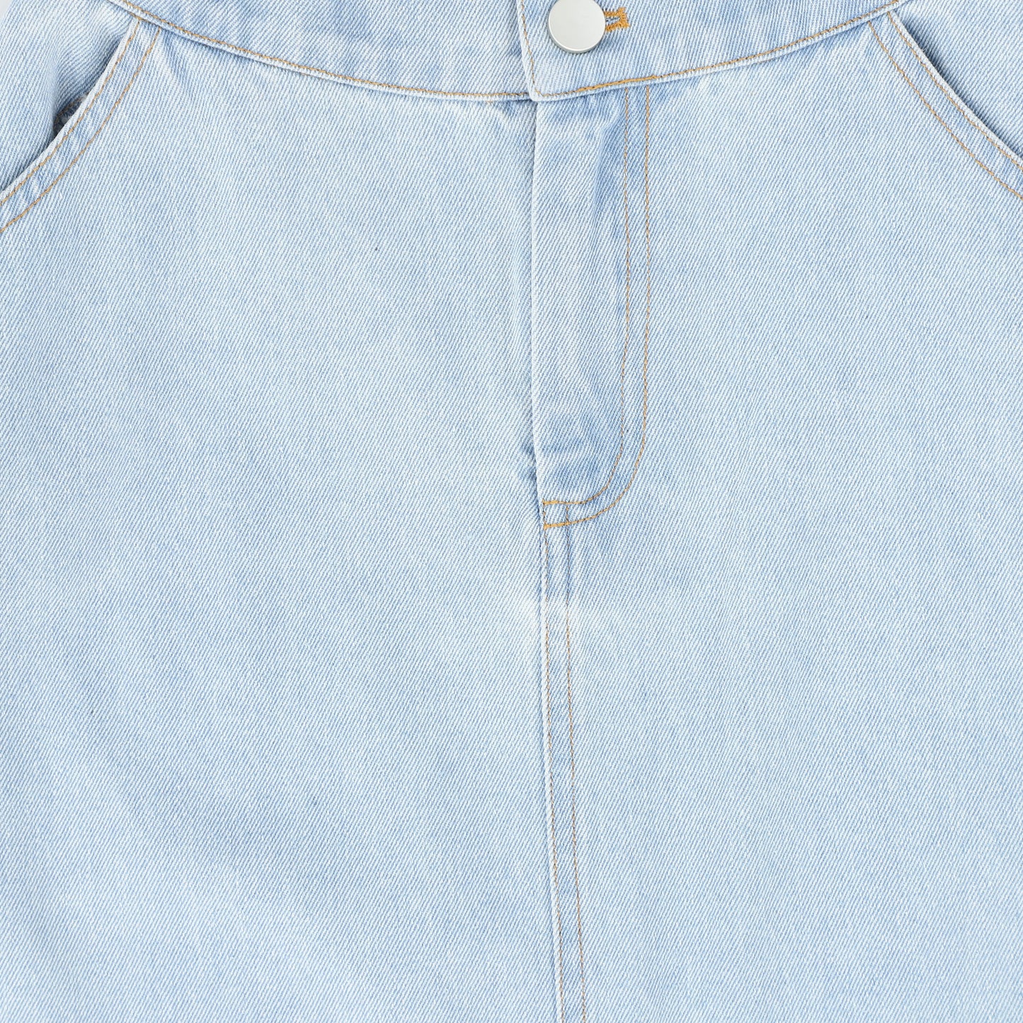 VALENTINA LIGHT BLUE FLY FRONT DENIM SKIRT [FINAL SALE]