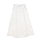 VALENTINA WHITE FLY FRONT DENIM SKIRT