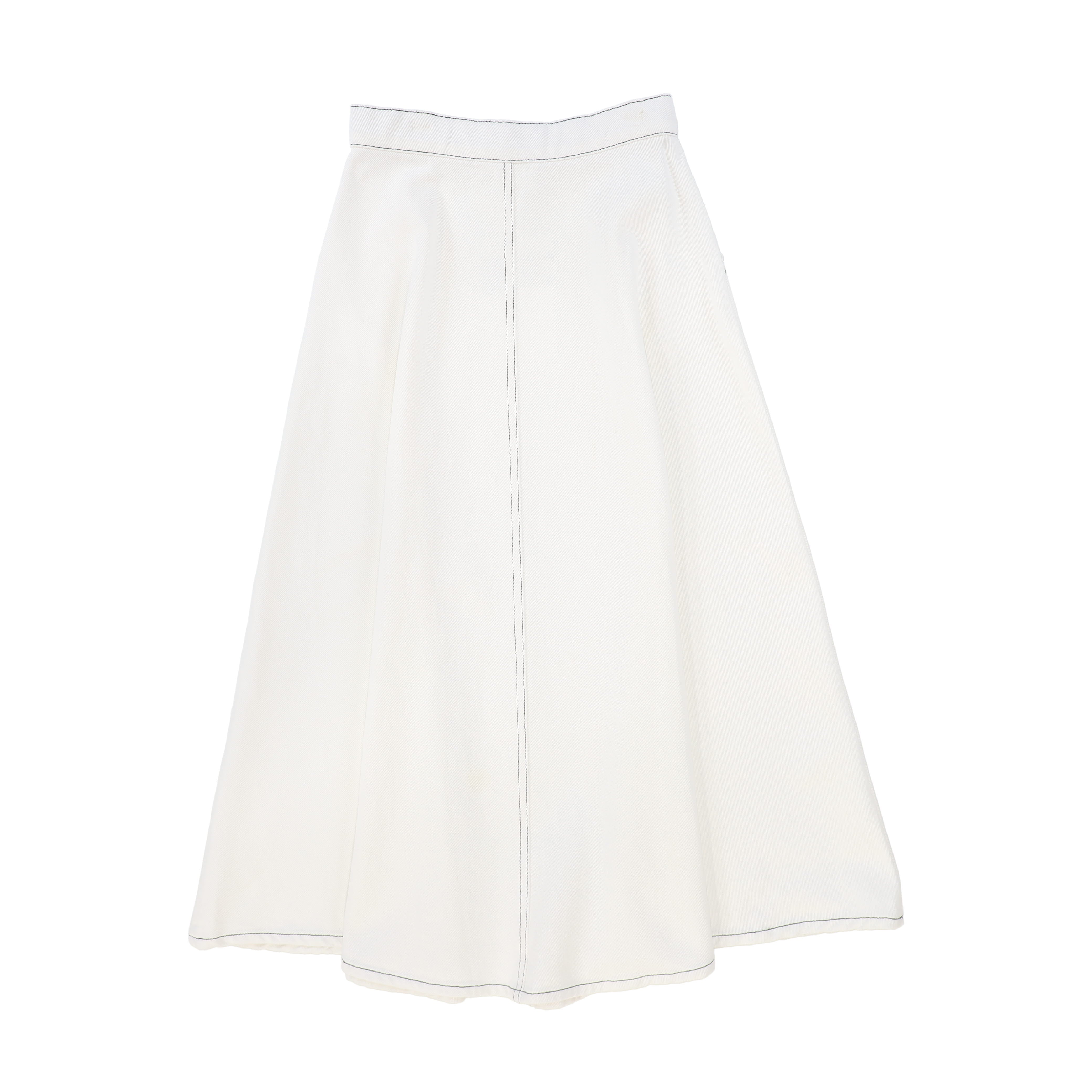 VALENTINA WHITE FLY FRONT DENIM SKIRT [FINAL SALE] – Luibelle