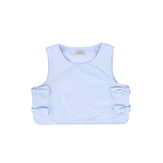 VALENTINA LIGHT BLUE SIDE BOW VEST