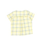 BAMBOO YELLOW PLAID SAILOR COLLAR BLOUSE