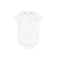 LE BOURDON WHITE BEE EMBROIDERED COLLAR ONESIE