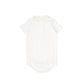 LE BOURDON WHITE BEE EMBROIDERED COLLAR ONESIE