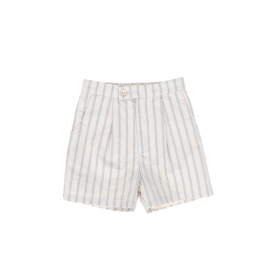 LE BOURDON BEIGE DOUBLE STRIPE SHORTS