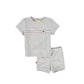 LE BOURDON GREY BEE PATCH T-SHIRT SET