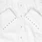 VALENTINA WHITE DIAMOND BUTTON PUFF SHOULDER BLOUSE