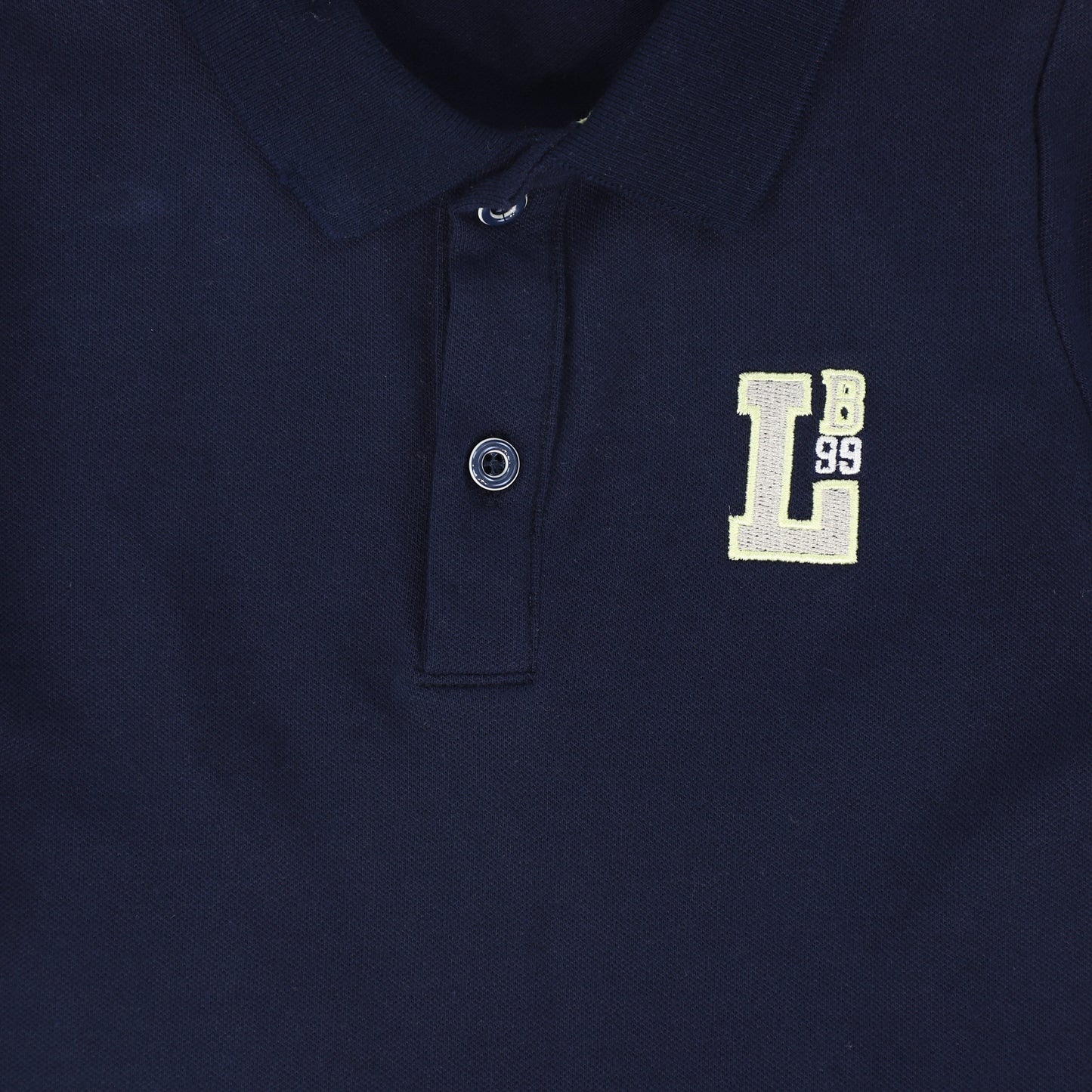 LE BOURDON NAVY LETTER PATCH POLO