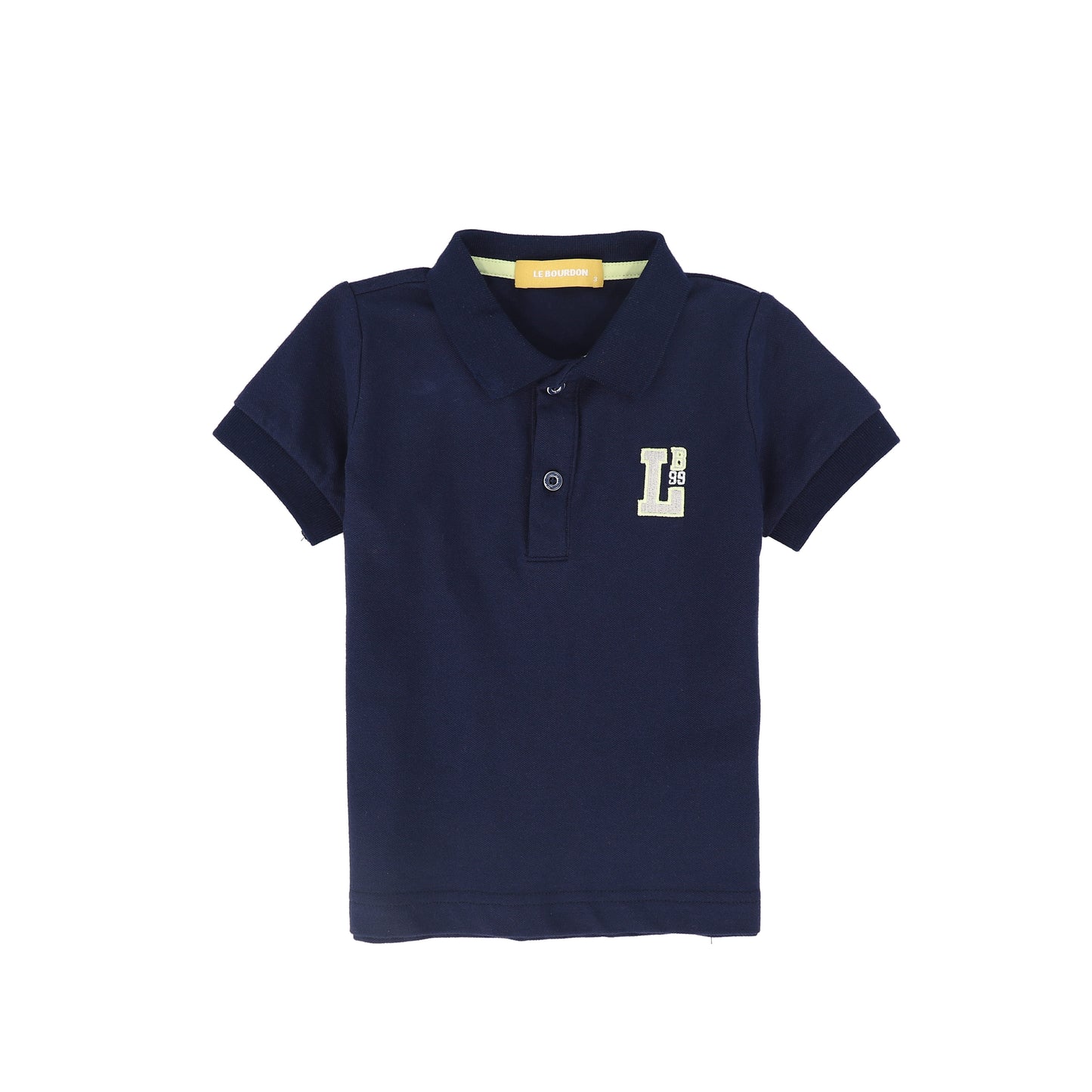 LE BOURDON NAVY LETTER PATCH POLO