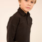 HEVEN CHILD BLACK BUTTON POLO
