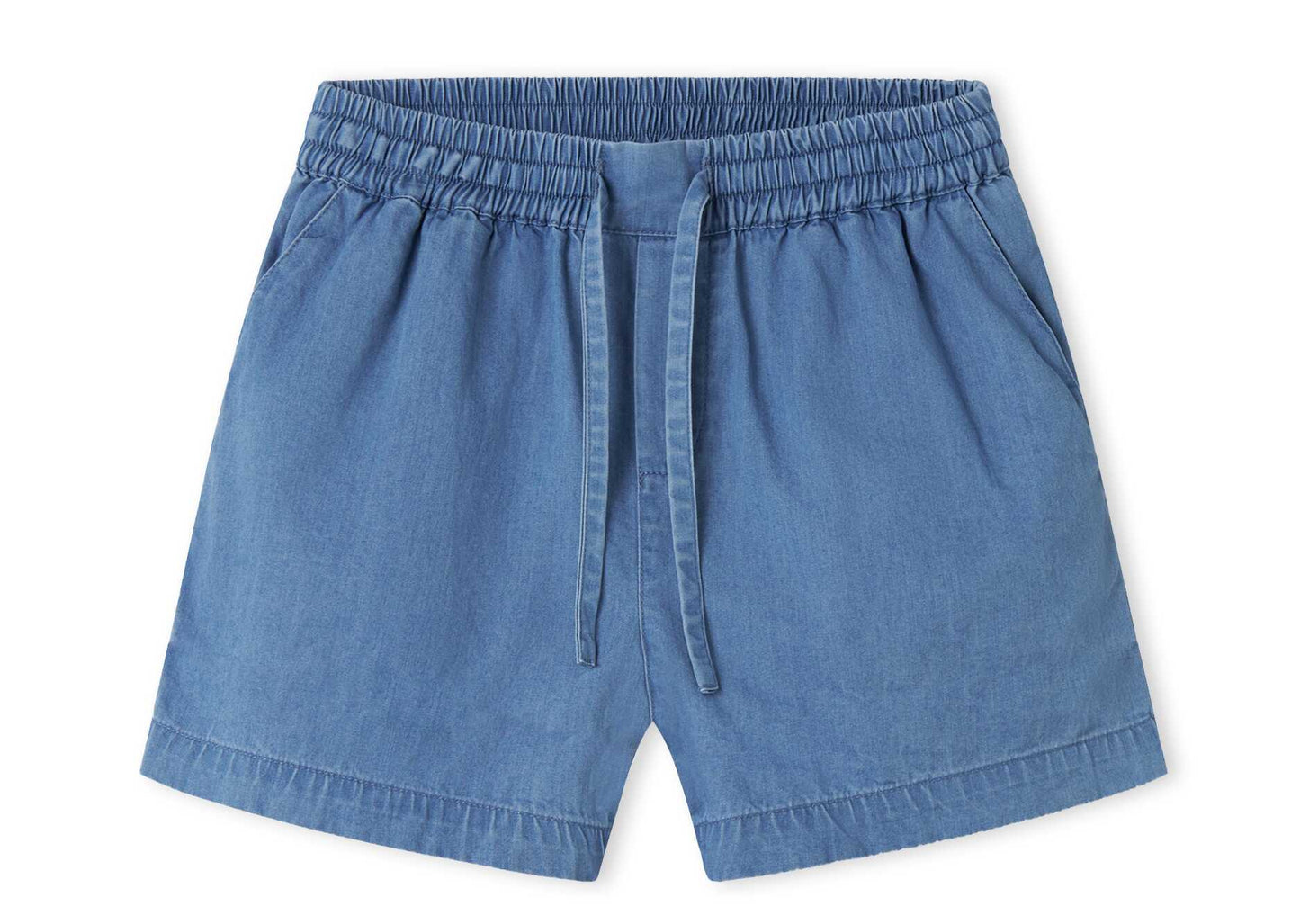 MARMAR COPENHAGEN BLUE DENIM TIE SHORTS