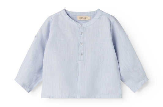MARMAR COPENHAGEN BLUE LINEN BUTTON SHIRT