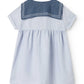 MARMAR COPENHAGEN BLUE LINEN SAILOR COLLAR DRESS