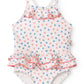 MARMAR COPENHAGEN PALE PINK TINY FLOWER RUFFLE LAYER SWIMSUIT