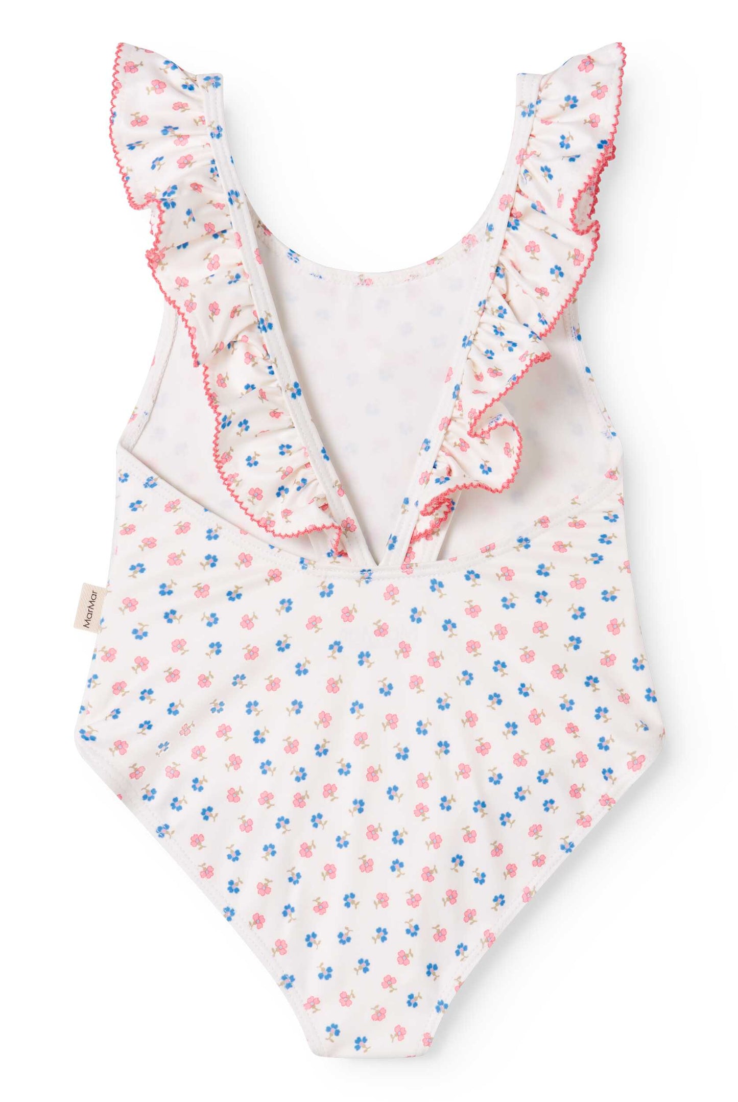 MARMAR COPENHAGEN PALE PINK TINY FLOWER RUFFLE SWIMSUIT