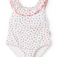 MARMAR COPENHAGEN PALE PINK TINY FLOWER RUFFLE SWIMSUIT