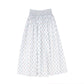 BAMBOO LIGHT BLUE STRIPE FLORAL BUNCH MAXI SKIRT [FINAL SALE]