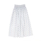 BAMBOO LIGHT BLUE STRIPE FLORAL BUNCH MAXI SKIRT [FINAL SALE]